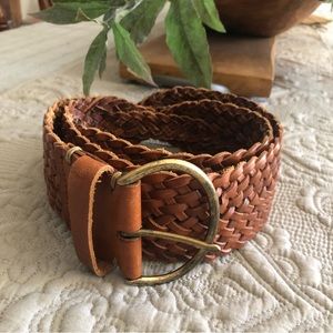 Leather bohemian style belt